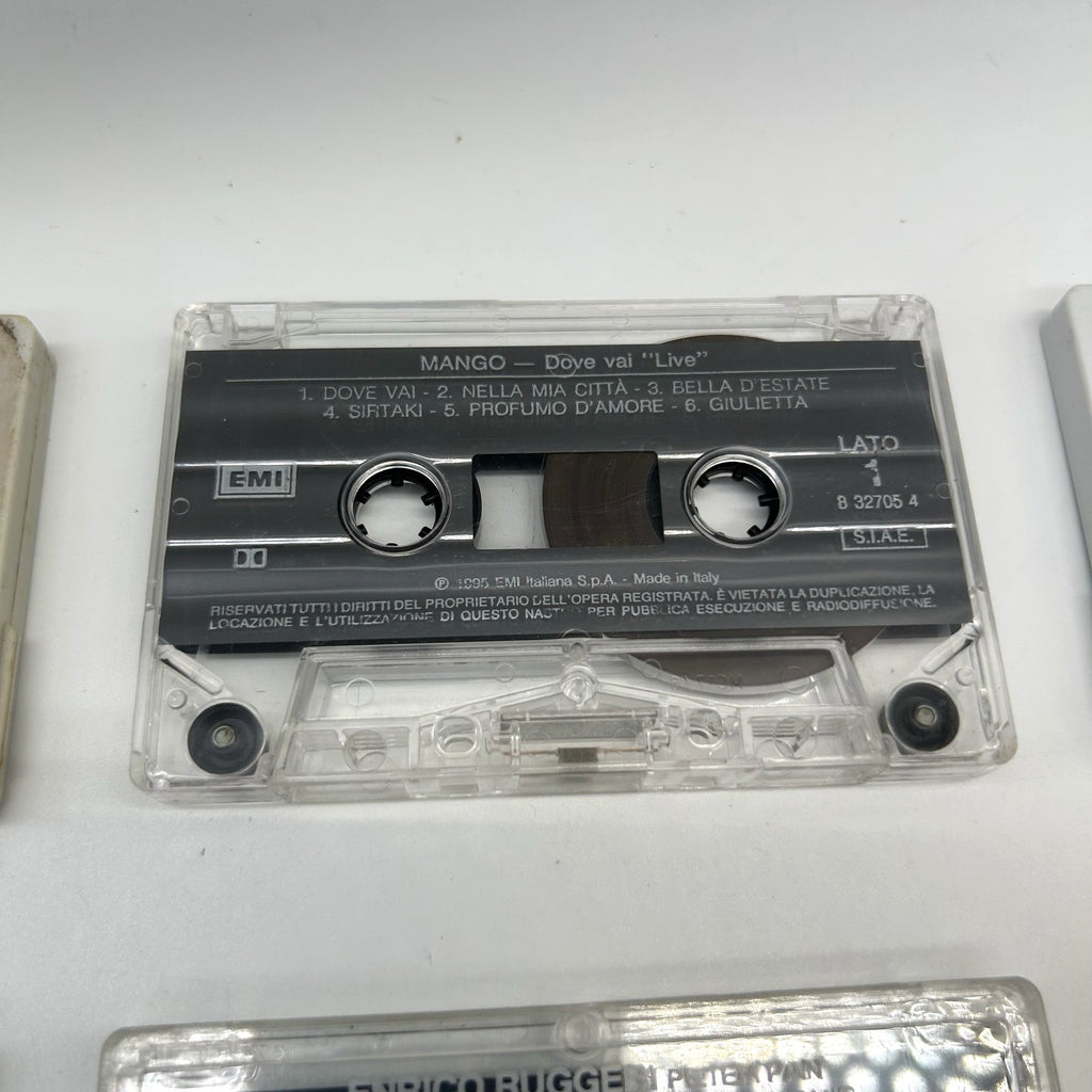 Lotto 6 Musicassette Anni 80 90 MC Mango Nomadi Ruggeri Compilation Italiane