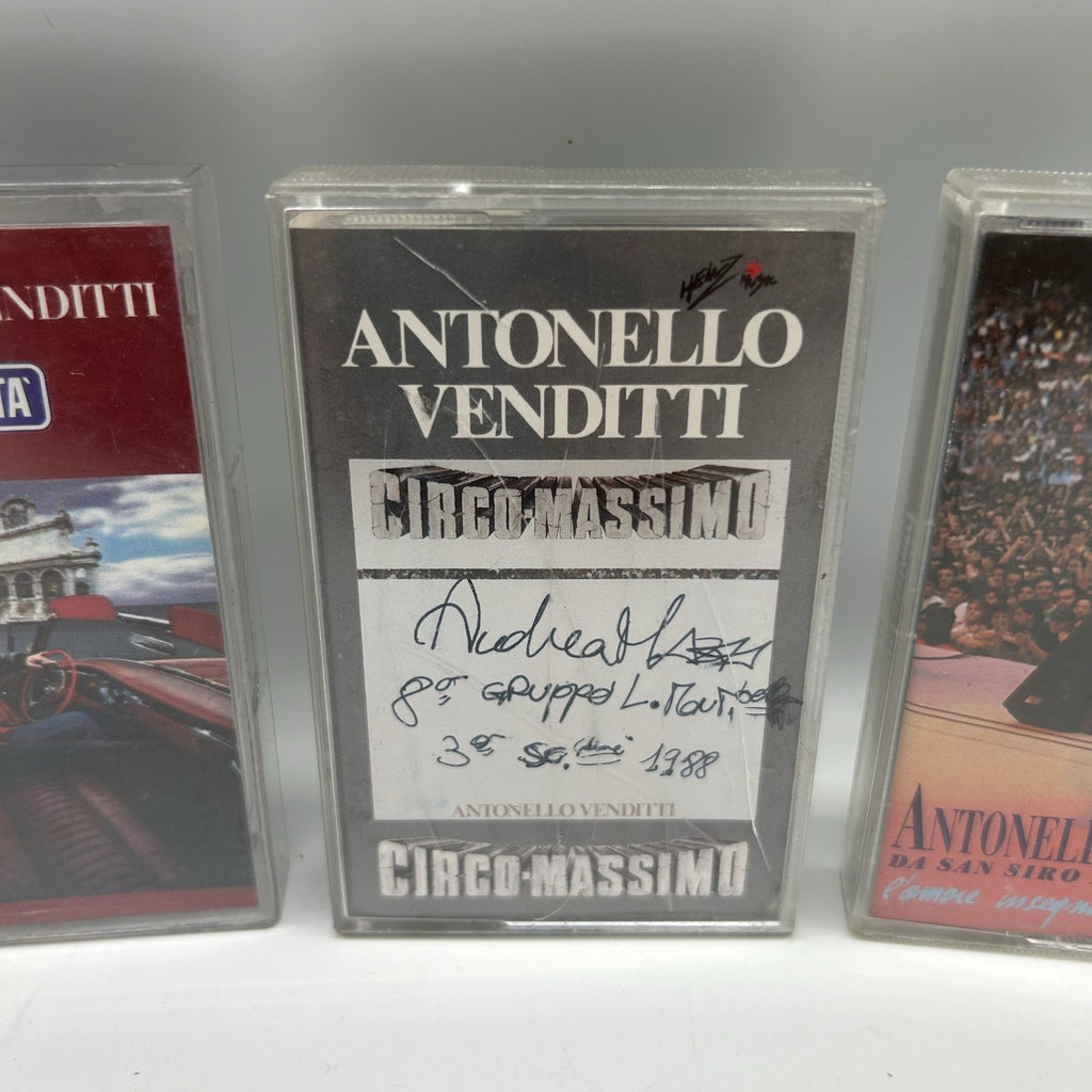 Antonello Venditti Lotto 3 Musicassette MC Centocitta Circo Massimo San Siro