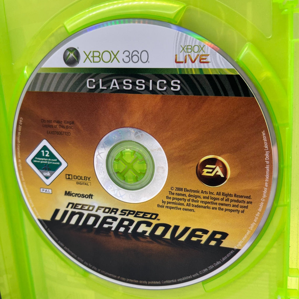 Need for Speed Undercover Xbox 360 Italiano Completo Manuale EA Microsoft OTTIMO