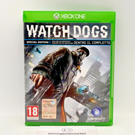 WATCH DOGS Xbox One Italiano Completo con Manuale Ubisoft Microsoft Gioco Hacker