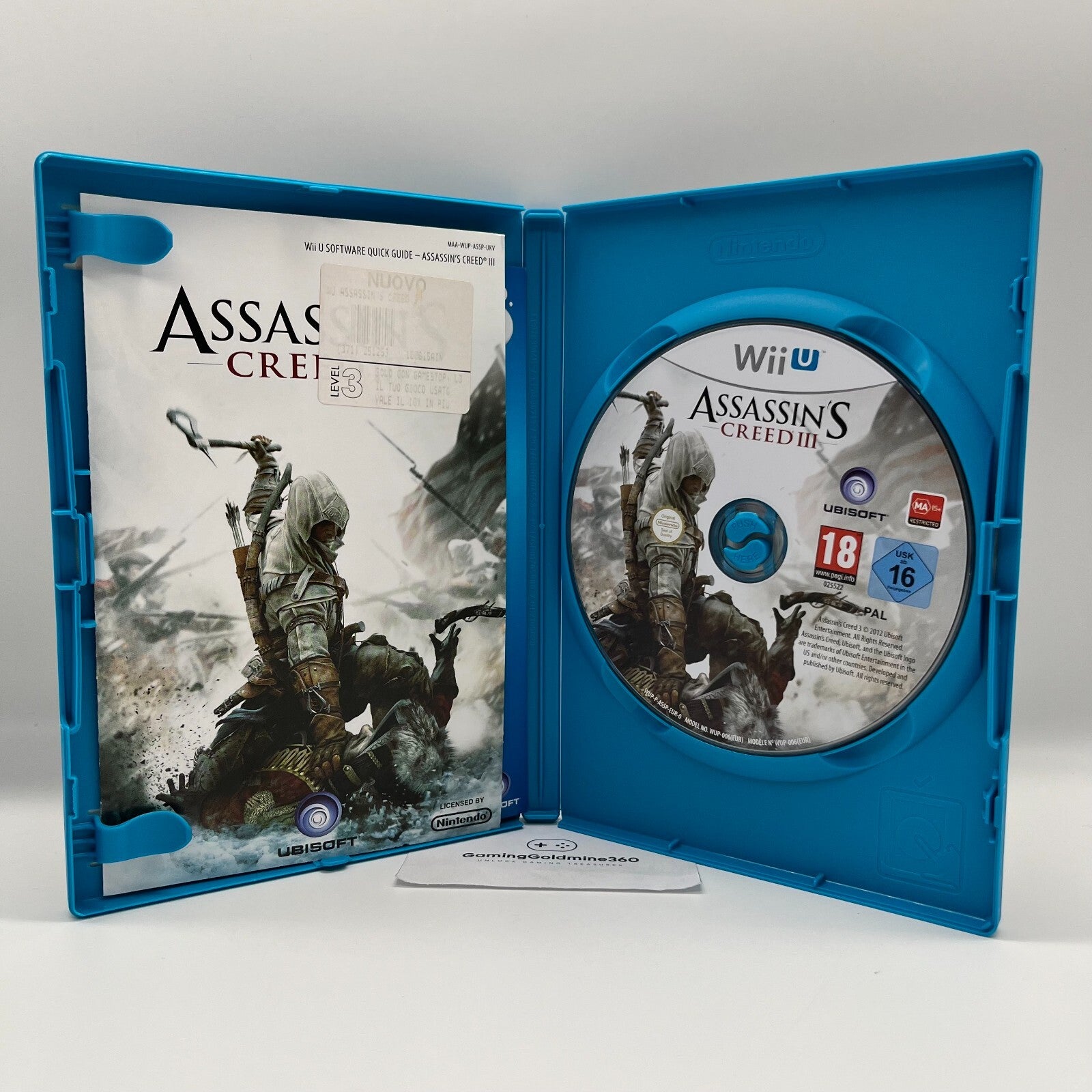 Assassin's Creed III 3 Nintendo Wii U Italiano Completo con Manuale PAL Ubisoft
