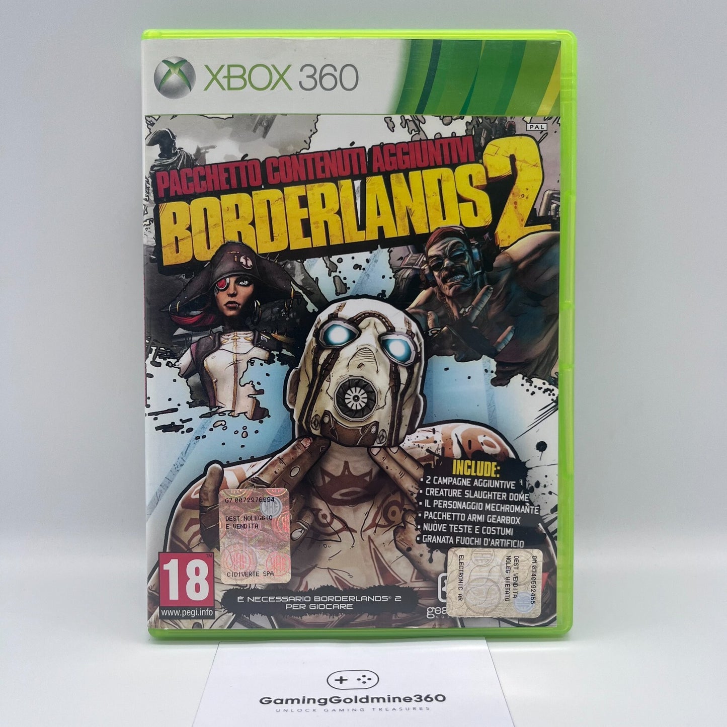 BORDERLANDS 2 Pacchetto Contenuti Aggiuntivi XBOX 360 ITALIANO PAL Come Nuovo