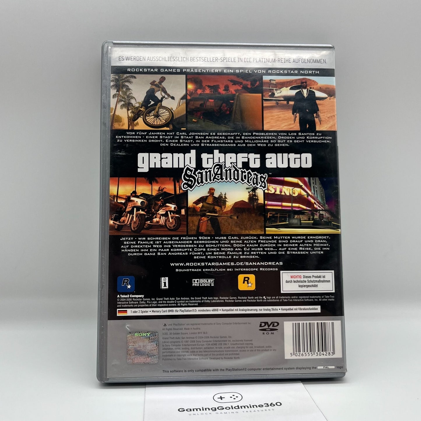 GTA San Andreas PS2 Grand Theft Auto PlayStation 2 Completo PAL Multilingua