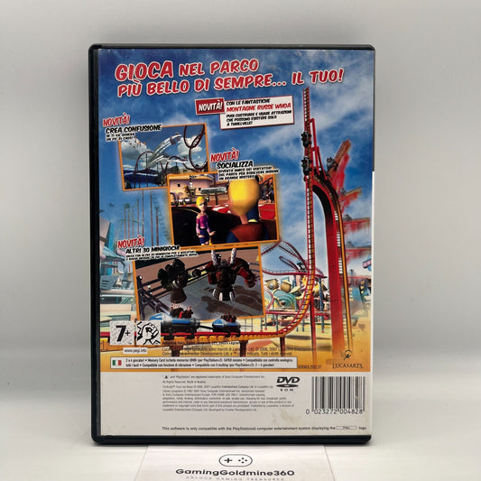 THRILLVILLE Fuori dai Binari PS2 Italiano Completo Manuale Sony PlayStation 2