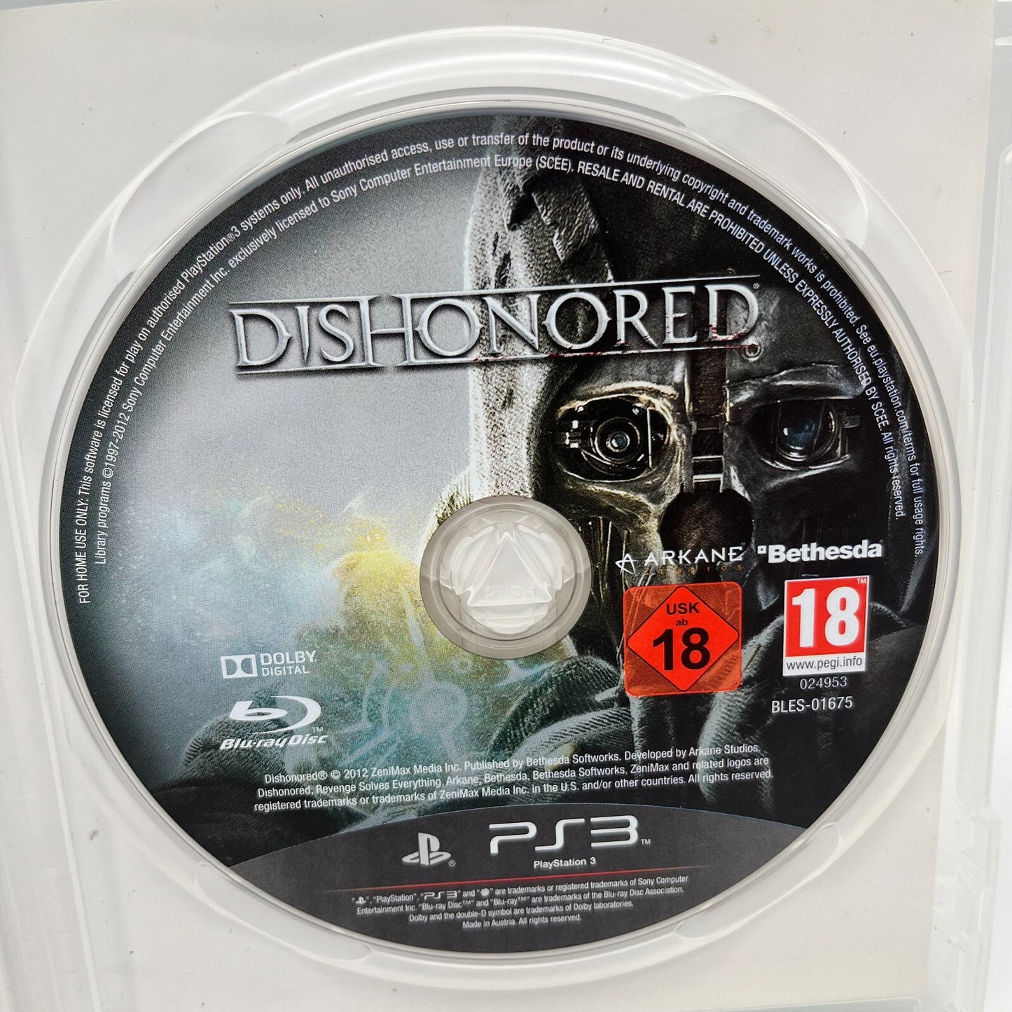 DisHonored PS3 Italiano Completo PAL Bethesda Sony Playstation 3 OTTIME CONDIZIO