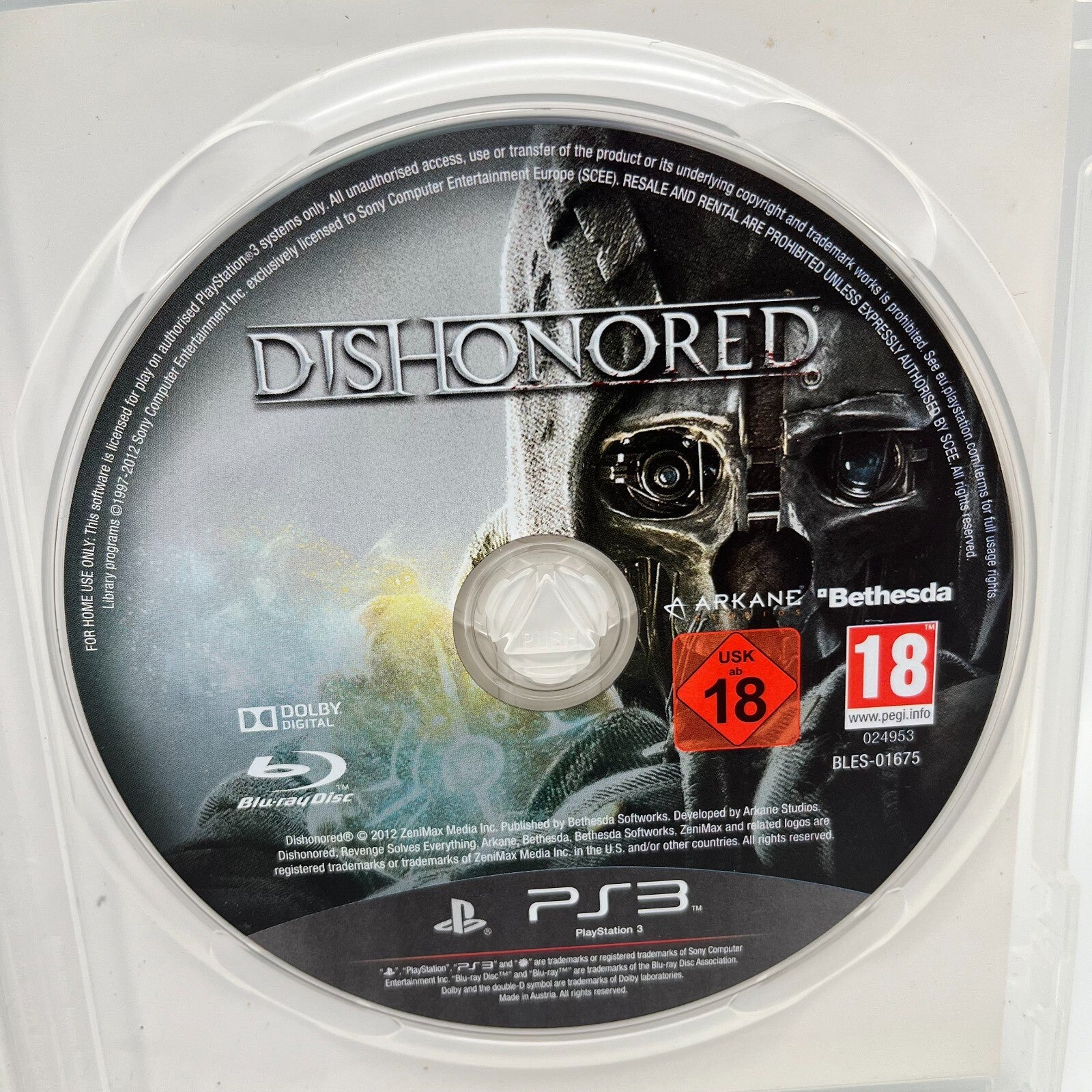 DisHonored PS3 Italiano Completo PAL Bethesda Sony Playstation 3 OTTIME CONDIZIO