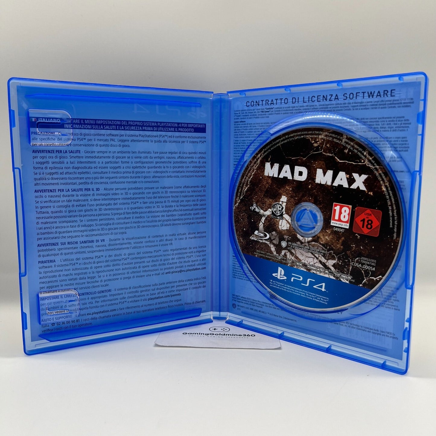 Mad Max PS4 Italiano Warner Bros Sony PlayStation 4 PlayStation Hits COME NUOVO