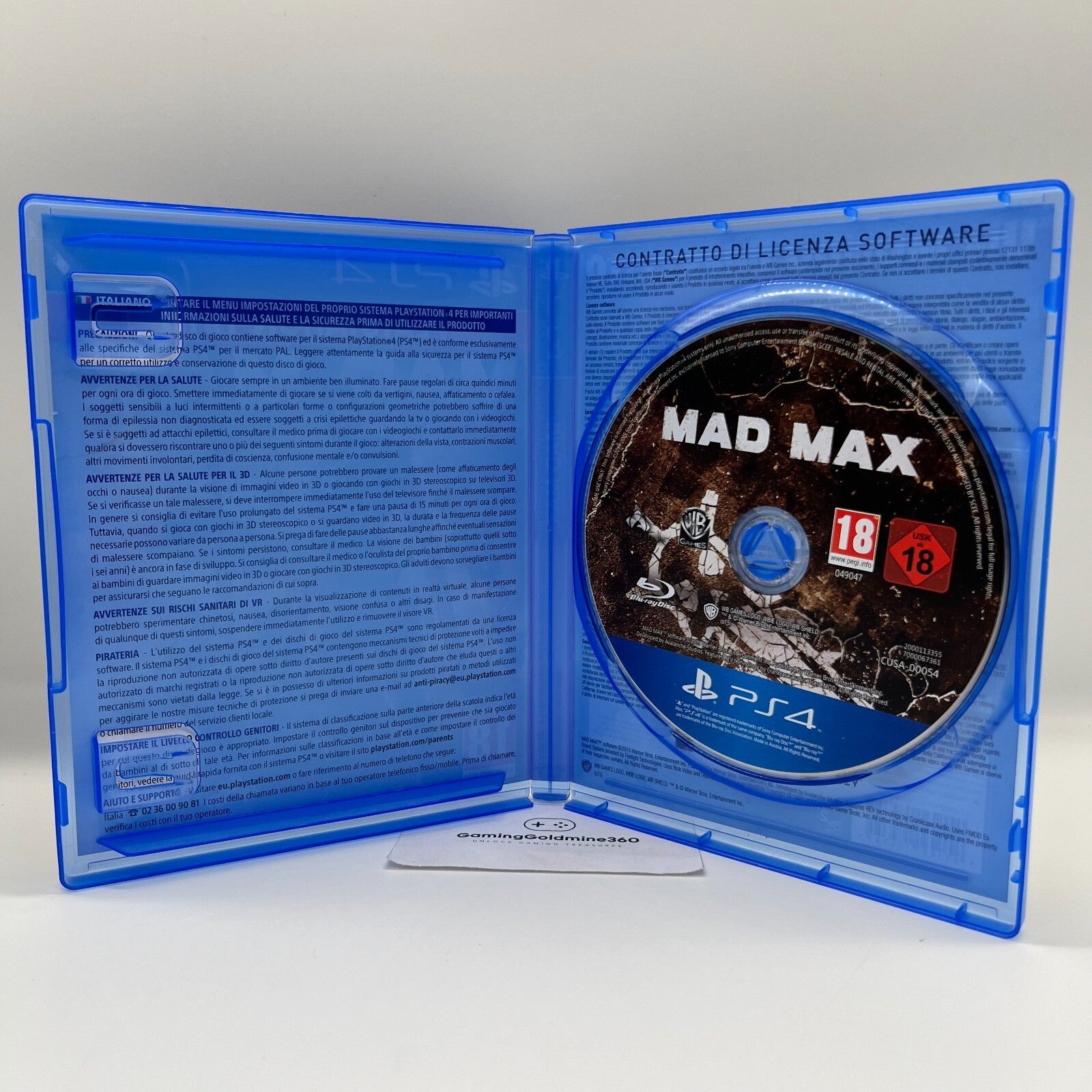 Mad Max PS4 Italiano Warner Bros Sony PlayStation 4 PlayStation Hits COME NUOVO