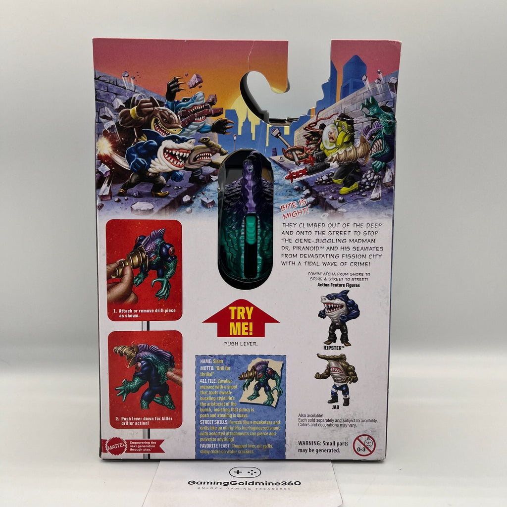 Street Sharks 30th Anniversary "SLASH" Action Figure EDIZIONE LIMITATA 🇺🇸 RARO