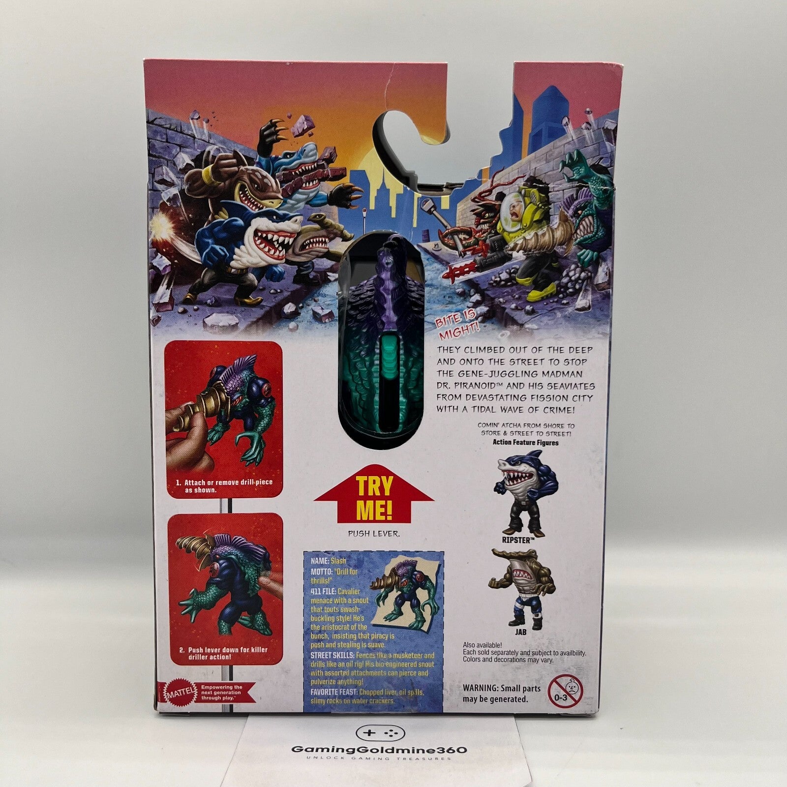 Street Sharks 30th Anniversary "SLASH" Action Figure EDIZIONE LIMITATA 🇺🇸 RARO