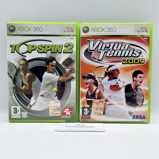 Top Spin 2 Italiano + Virtua Tennis 2009 PAL Xbox 360 Completi 2K Sega OTTIMI