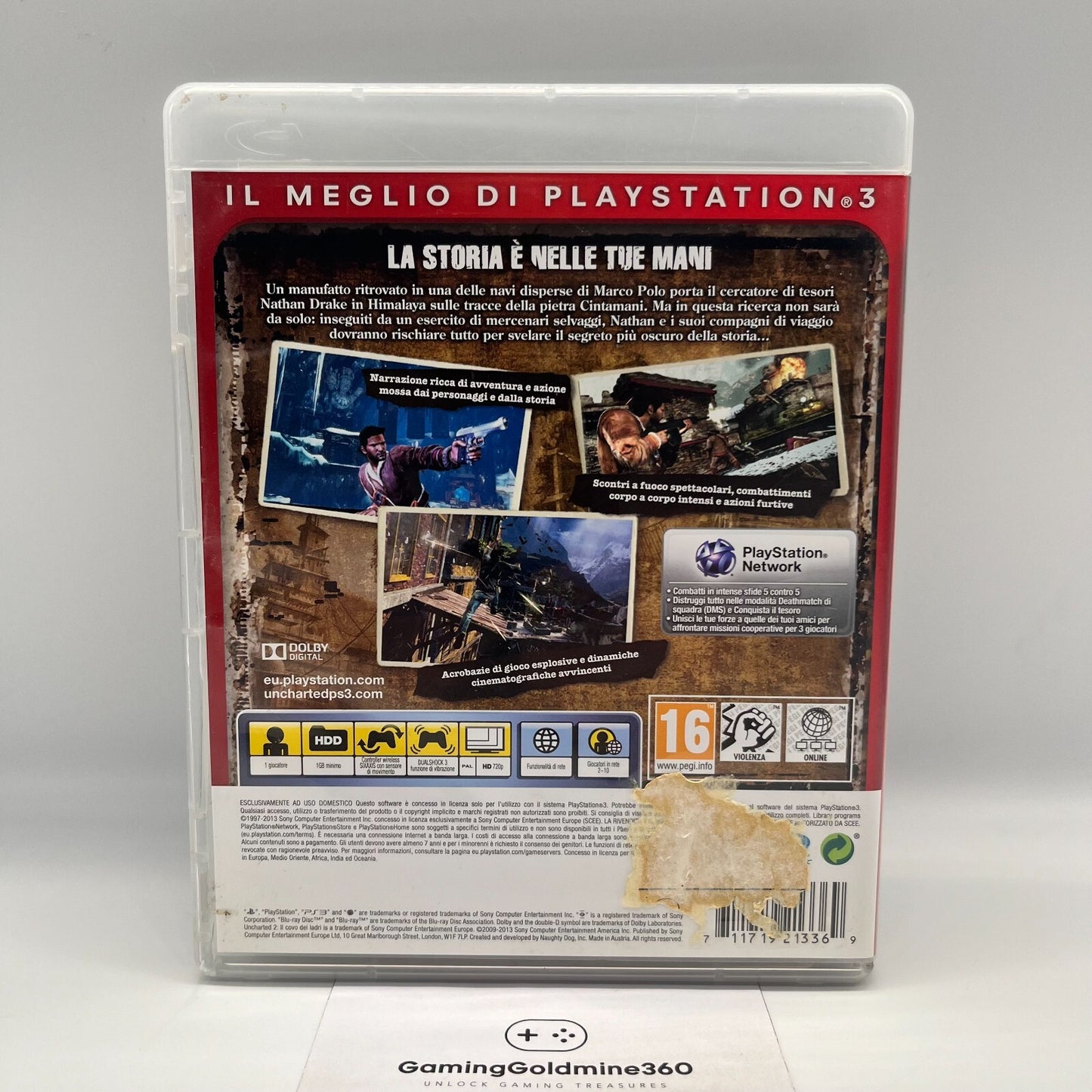 UNCHARTED 2 il Covo dei Ladri PS3 Italiano Completo PAL Gioco Sony PlayStation 3