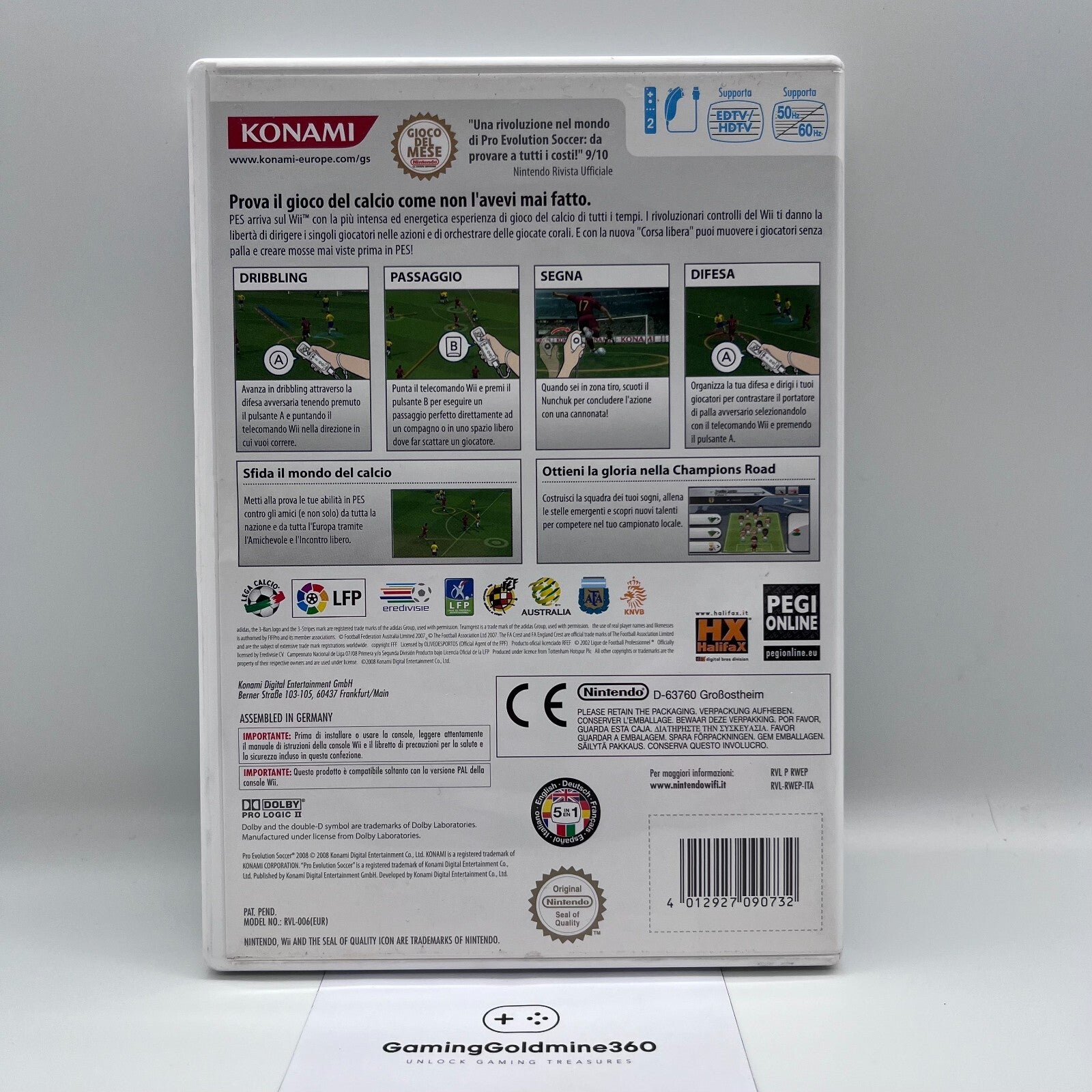 PES 2008 Nintendo Wii Italiano PAL Completo con Manuale Pro Evolution Soccer