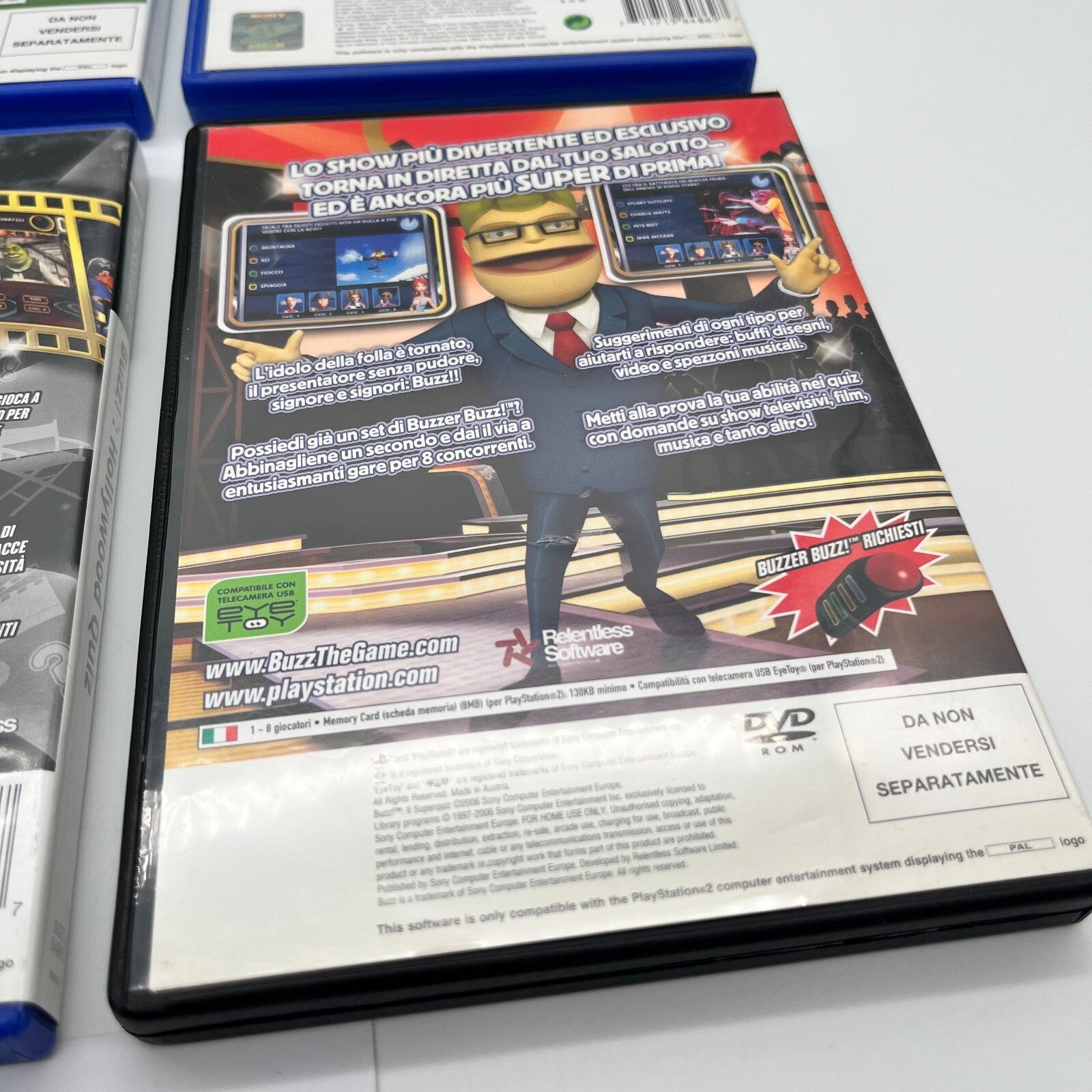BUZZ! Quiz Sports+Junior Dino Mania+Hollywood+Superquiz PS2 Sony PlayStation 2