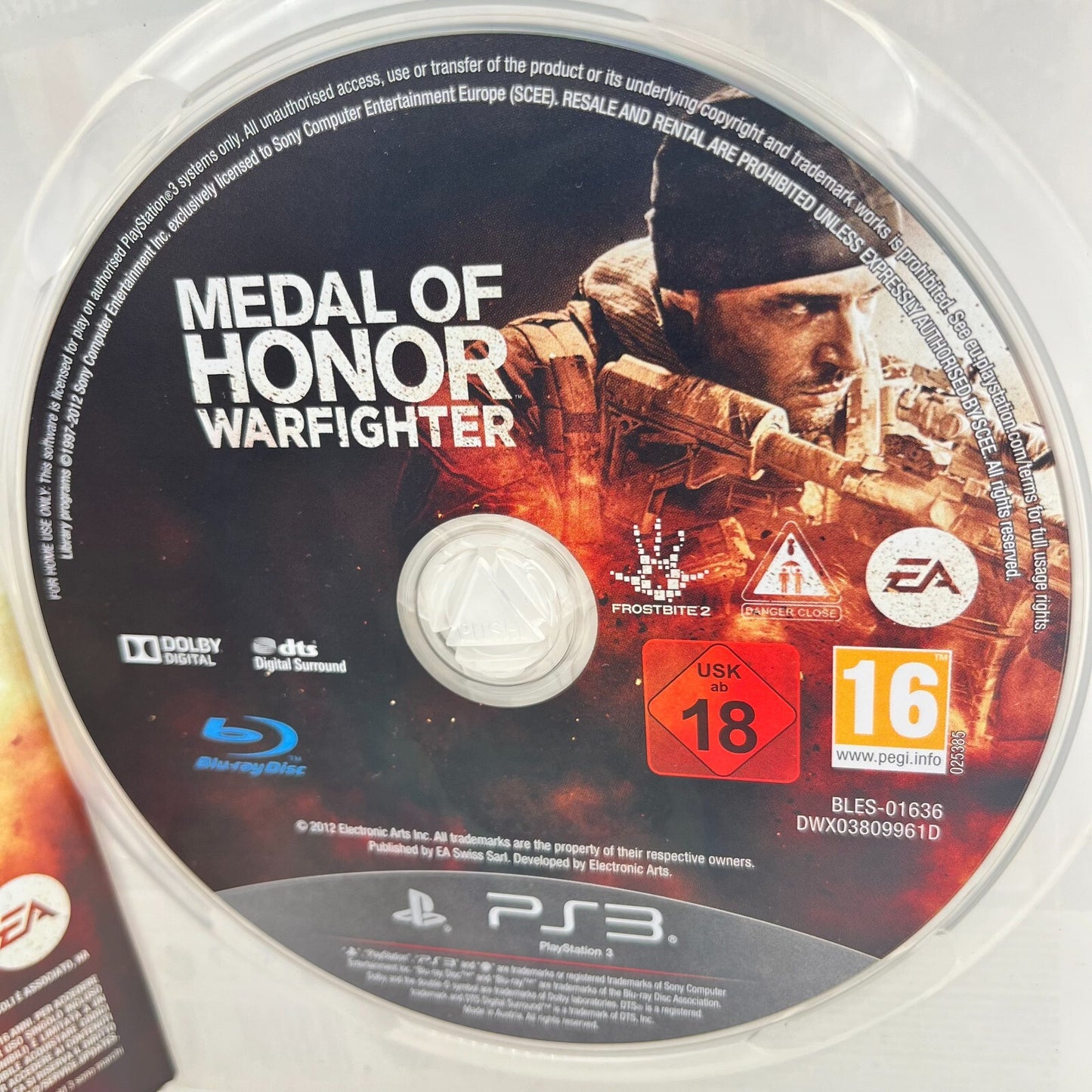 Medal of Honor WarFighter PS3 Italiano Completo Manuale PAL Sony PlayStation 3