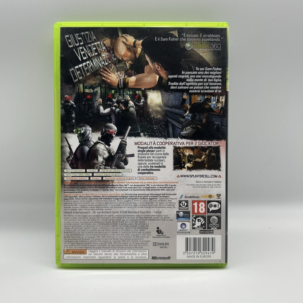 Tom Clancy's Splinter Cell Conviction Xbox 360 PAL ITA Ubisoft Stealth Testato