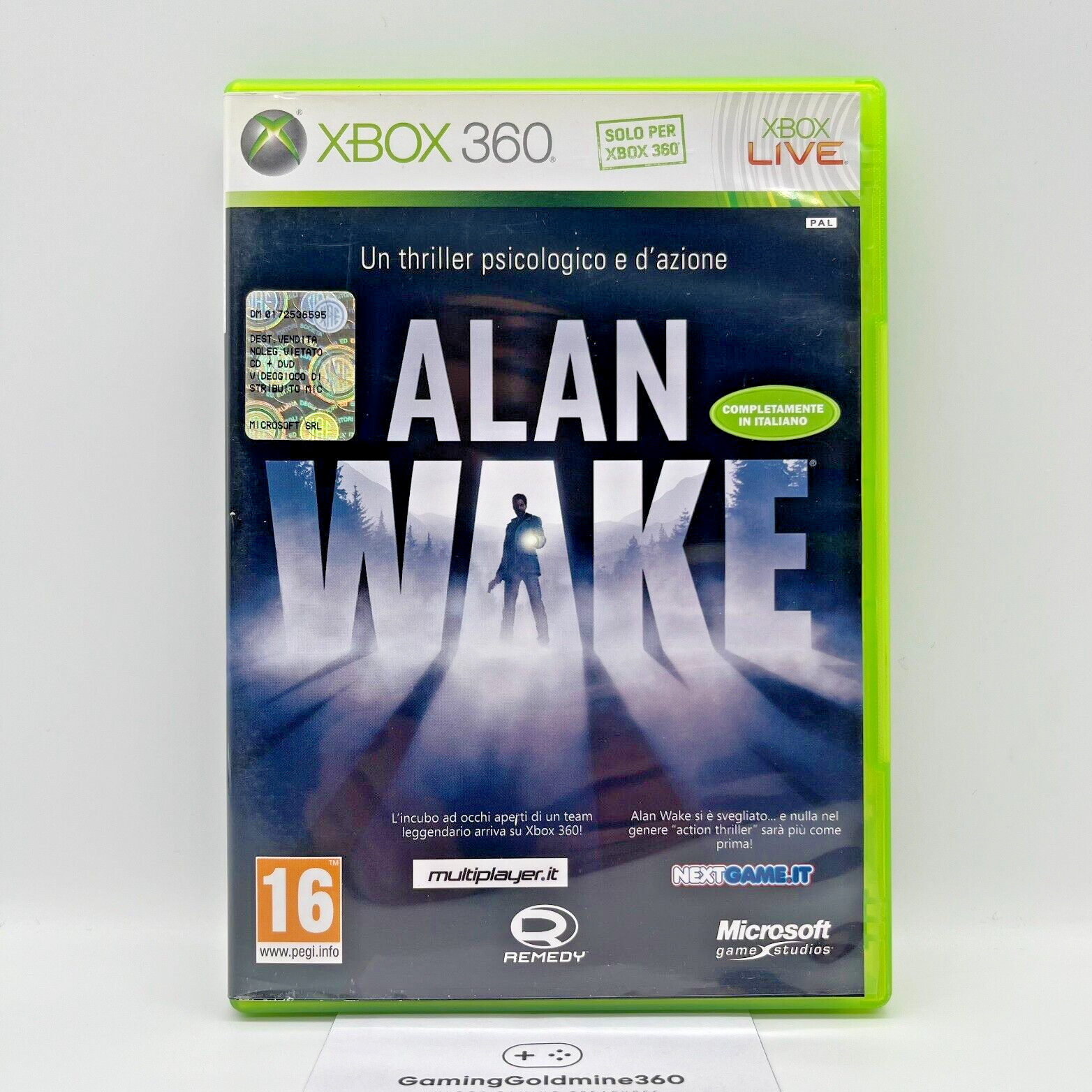 Alan Wake Xbox 360 Italiano Completo PAL Remedy Microsoft Xbox360 COME NUOVO