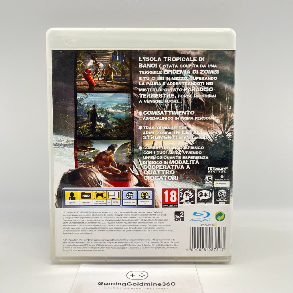 Dead Island PS3 Italiano Completo con Manuale PAL DeepSilver Sony Playstation 3