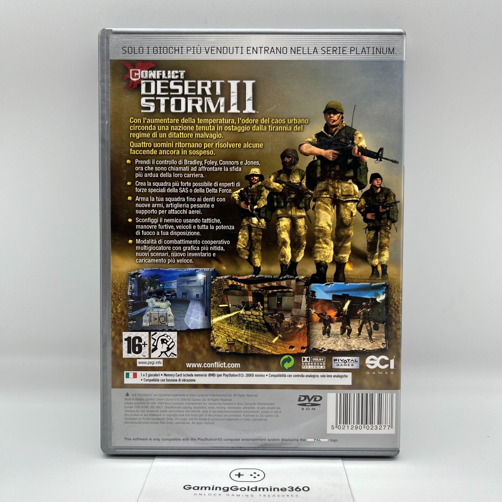 Conflict Desert Storm II PS2 Italiano Completo con Manuale Sony PlayStation 2
