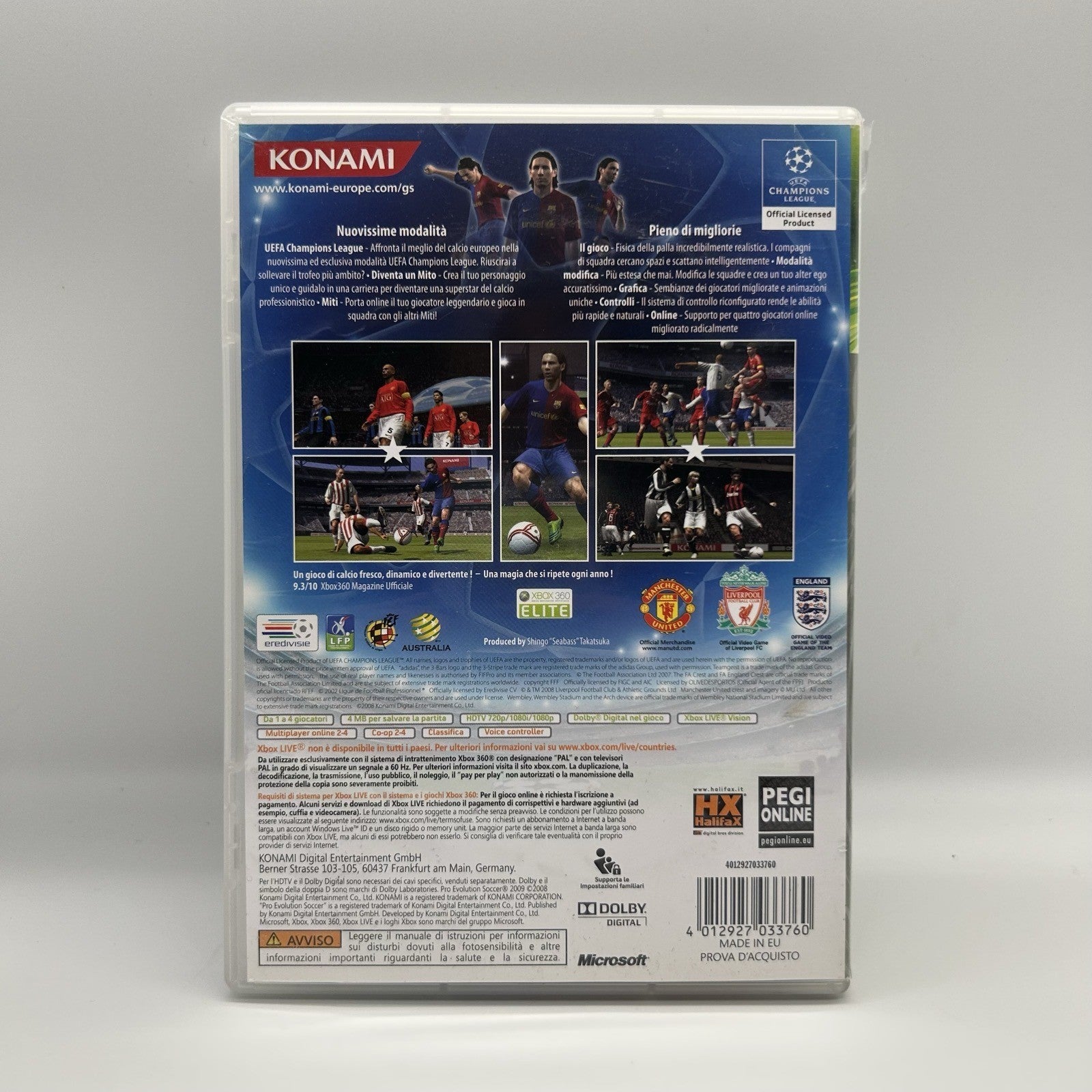 PES 2009 Pro Evolution Soccer Xbox 360 PAL ITA Classics Konami Calcio Testato