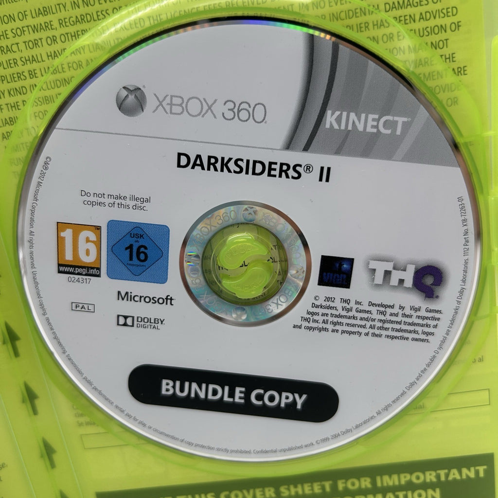 Darksiders 2 II Xbox 360 PAL Bundle Copy THQ Action RPG Morte Cavalieri Testato