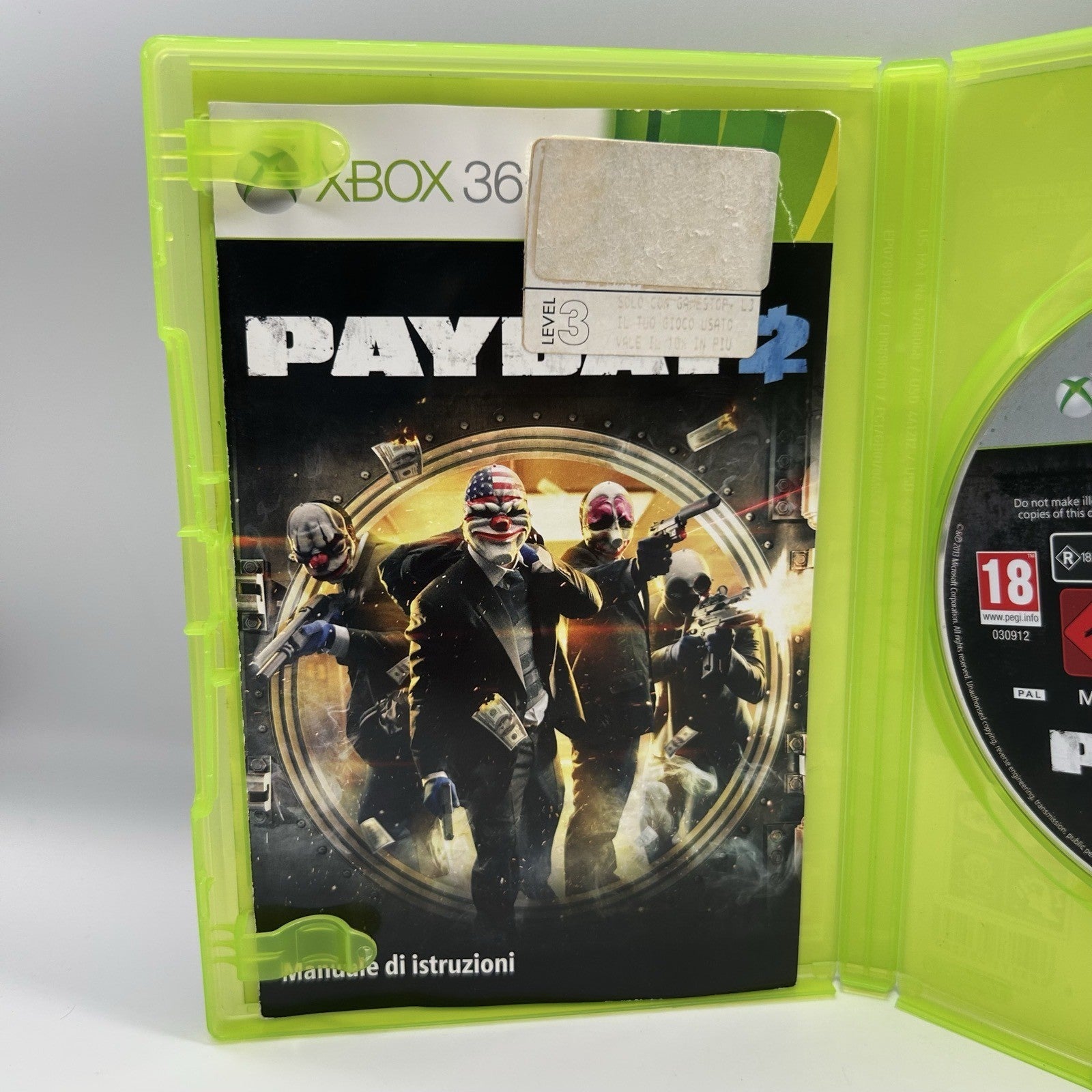 Payday 2 Xbox 360 PAL ITA Classics 505 Games Rapine Co-op FPS Testato Manuale