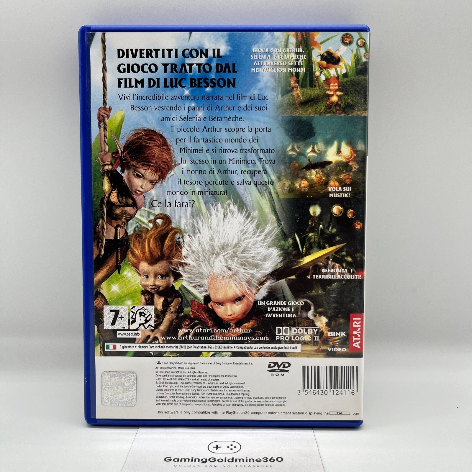 ARTHUR E il Popolo dei Minimei PS2 Italiano Completo PAL Atari Sony PlayStation2