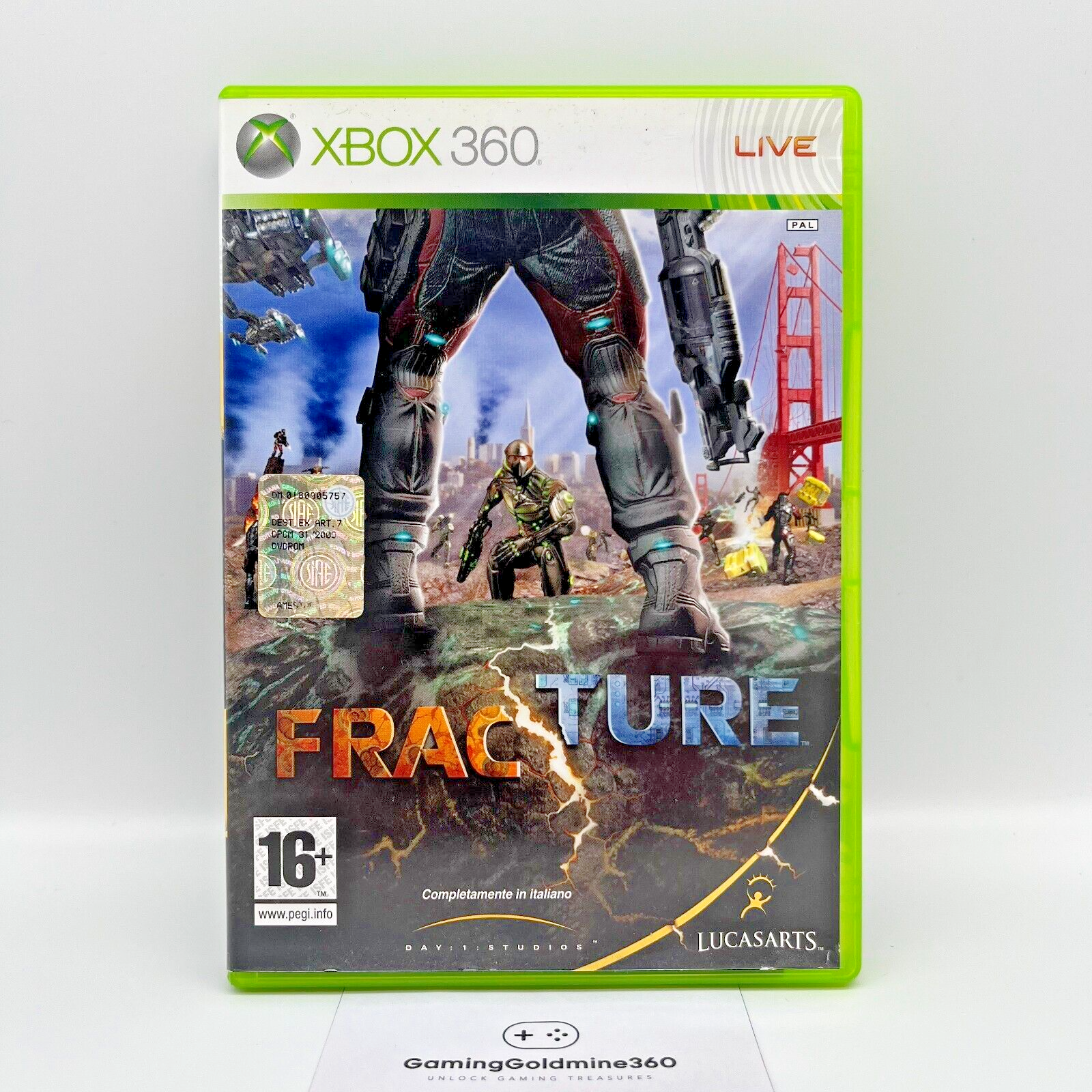 Fracture Xbox 360 Italiano Completo con Manuale Lucasarts Microsoft RARO! OTTIMO