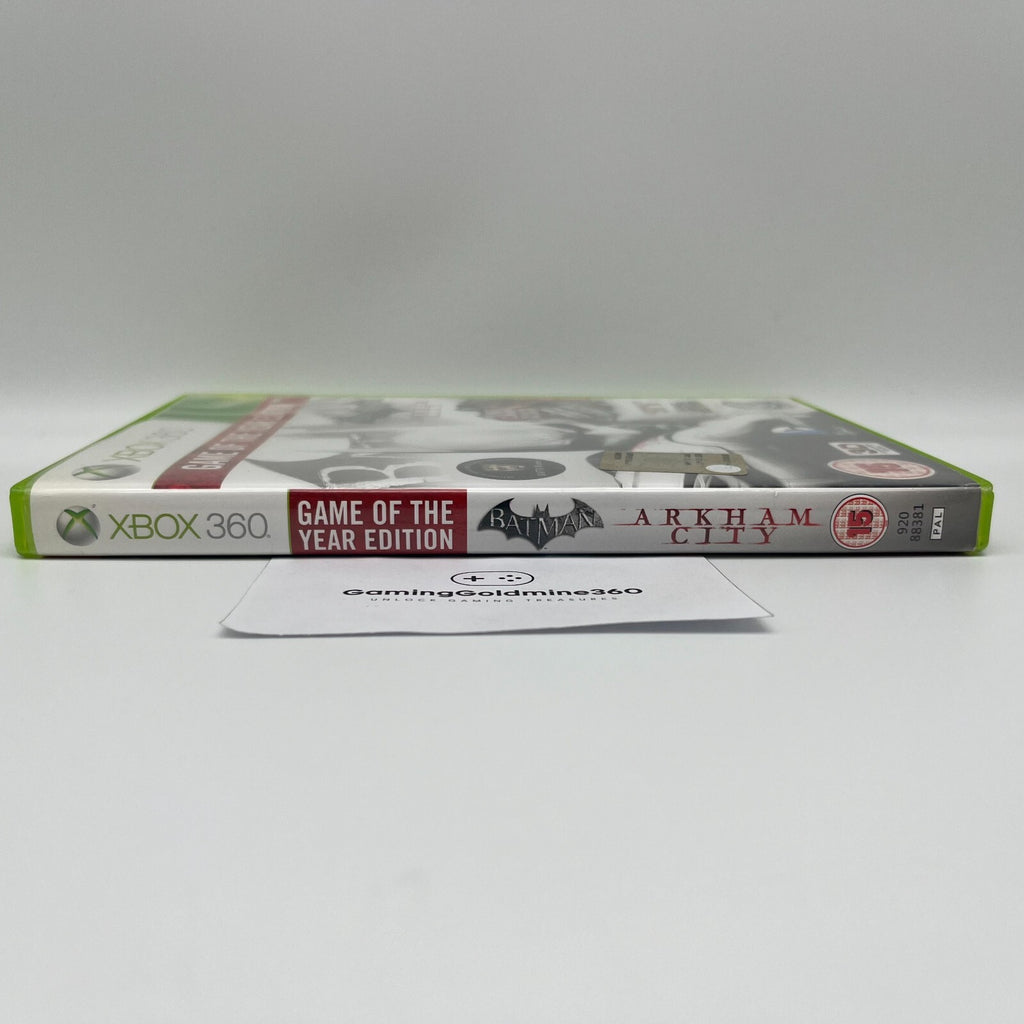 BATMAN Arkham City Game of the Year Edition Xbox 360 Completo con Manuale PAL