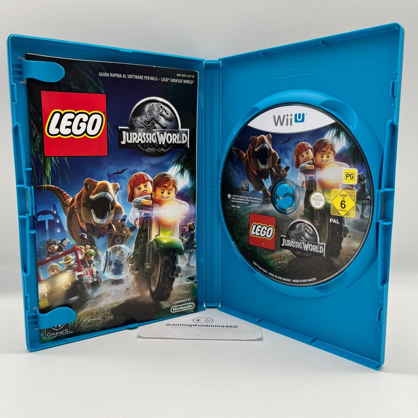 Lego Jurassic World Nintendo Wii U Italiano Completo con Manuale WB COME NUOVO