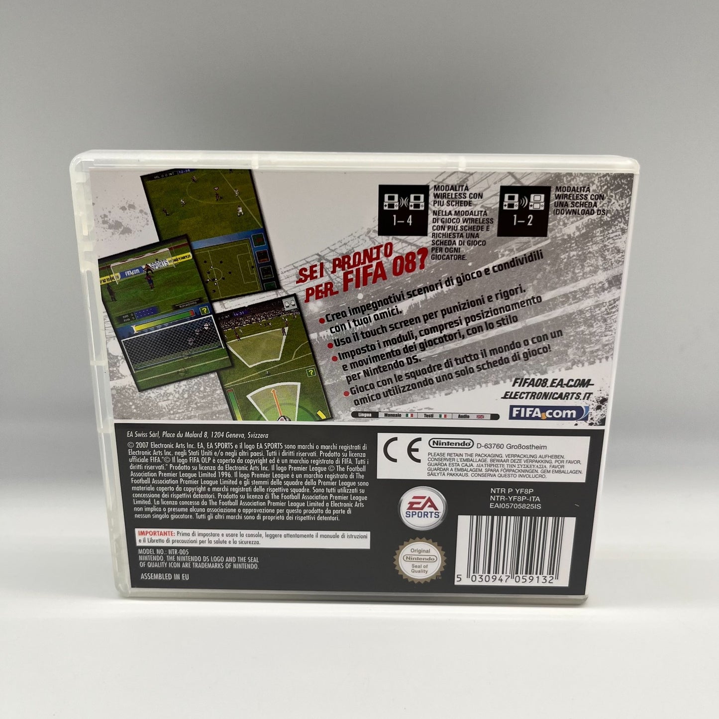 FIFA 08 Nintendo DS 🇮🇹 ITALIANO Completo EA Sports Gioco Calcio Nintendo