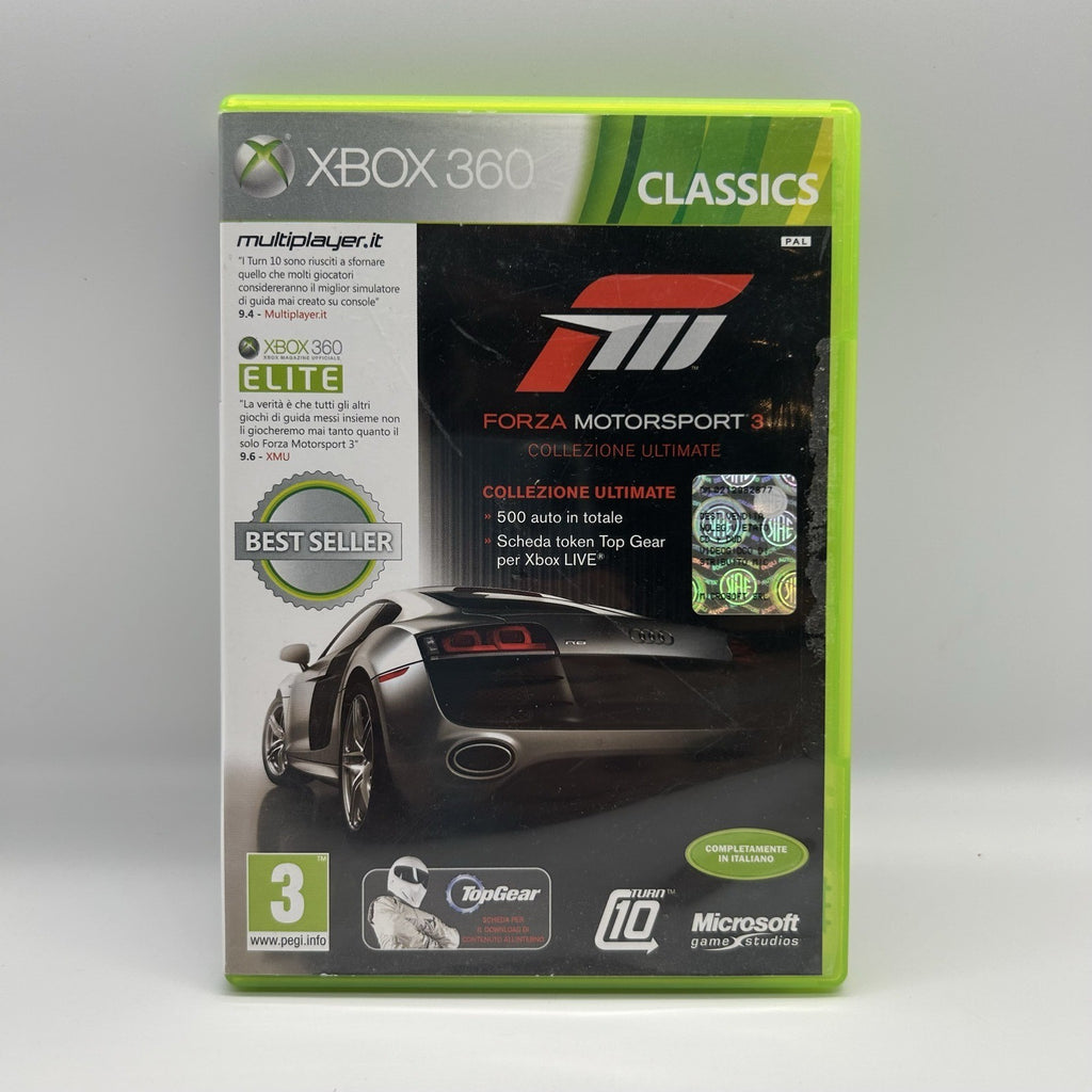 Forza Motorsport 3 Collezione Ultimate Xbox 360 PAL ITA 2 Dischi Classics Corse