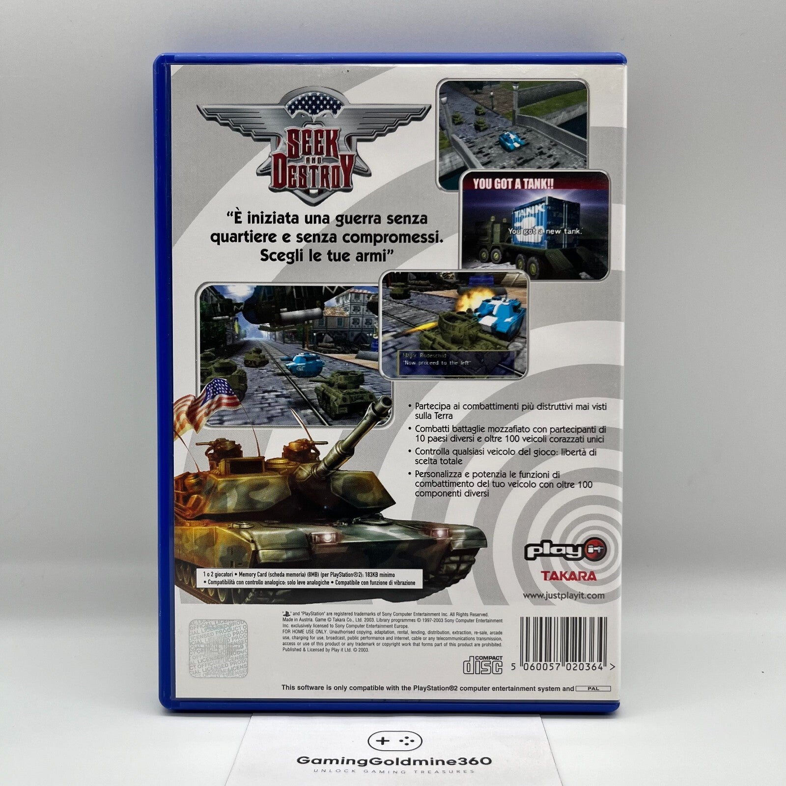 Seek and Destroy PS2 Italiano Completo con Manuale Sony PlayStation 2 COME NUOVO