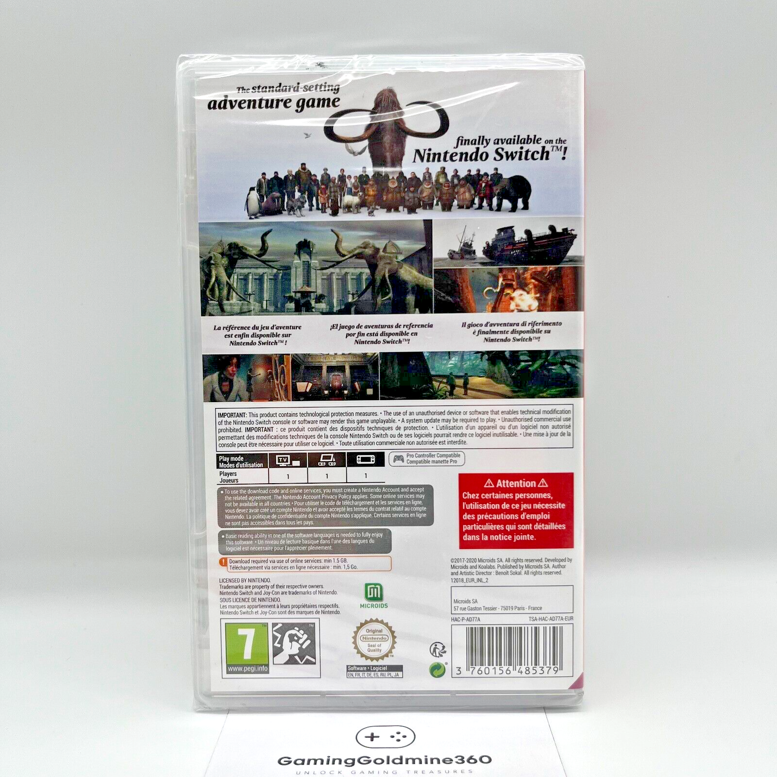 SYBERIA B. Sokal Nintendo Switch Italiano NUOVO SIGILLATO Microids