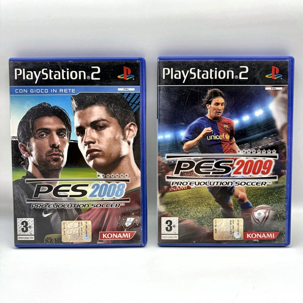 PES 2008 + 2009 Pro Evolution Soccer PS2 PlayStation 2 PAL ITA Konami Lotto