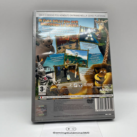 MADAGASCAR PS2 Italiano PAL Activision Sony Playstation 2 senza manuale OTTIMO