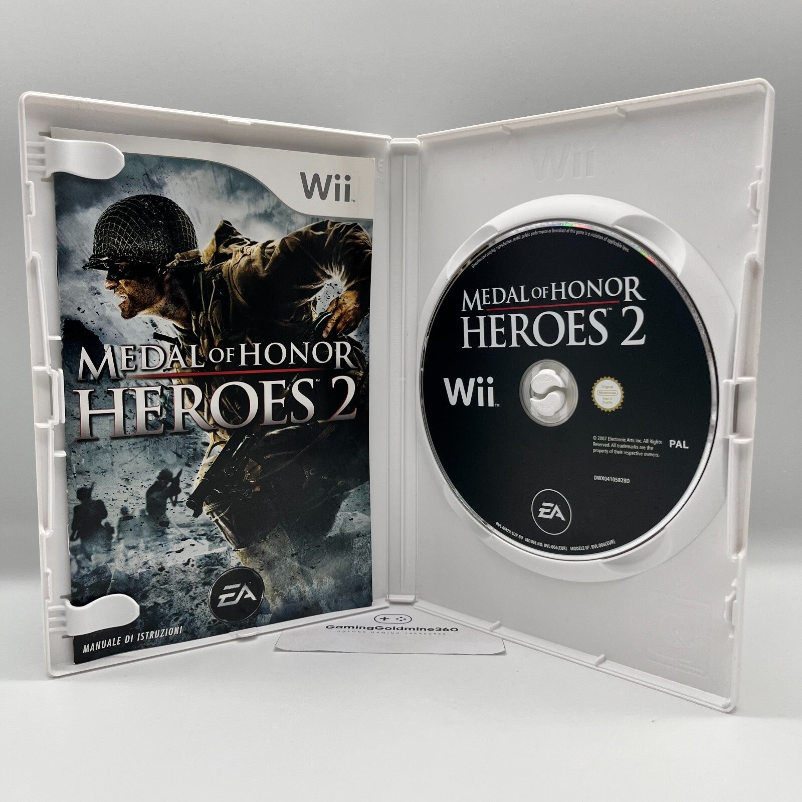 Medal of Honor: Heroes 2 Nintendo Wii Italiano Completo EA Guerra Sparatutto TOP