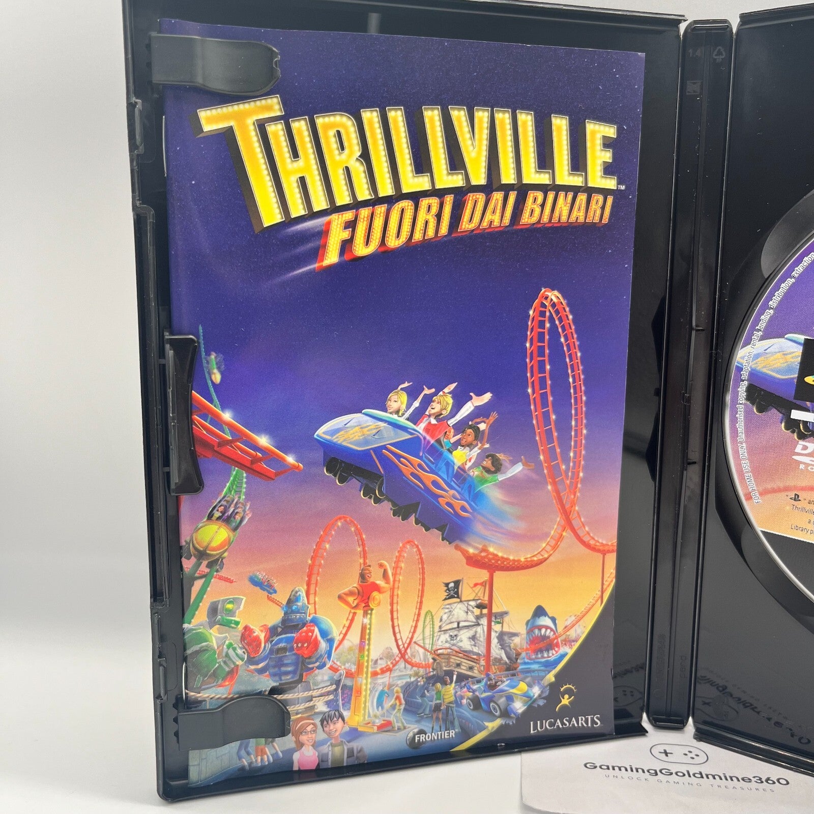 THRILLVILLE Fuori dai Binari PS2 Italiano Completo Manuale Sony PlayStation 2