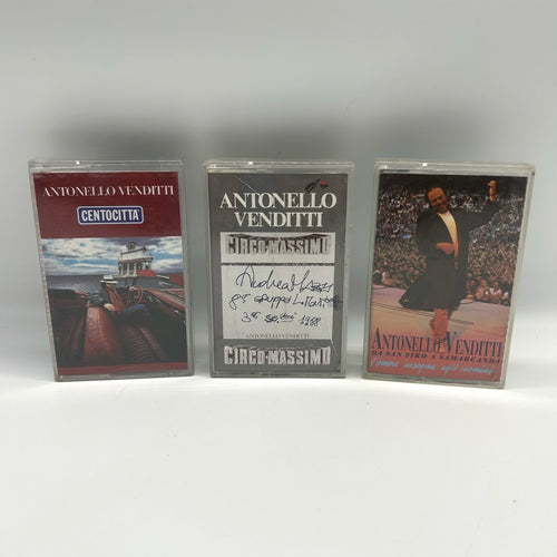 Antonello Venditti Lotto 3 Musicassette MC Centocitta Circo Massimo San Siro