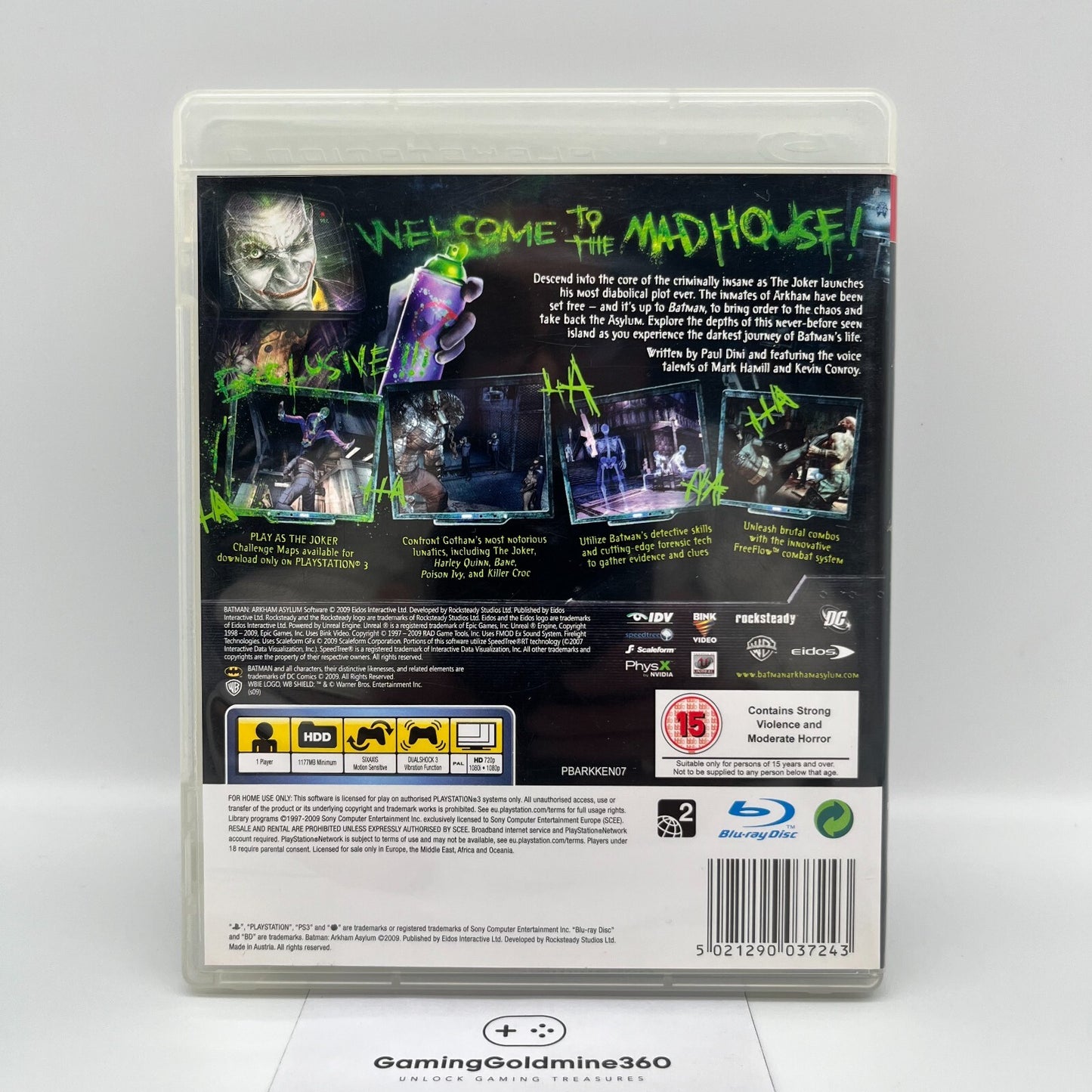 BATMAN Arkham Asylum PS3 PAL Multilingua Completo Eidos WB Sony PlayStation 3