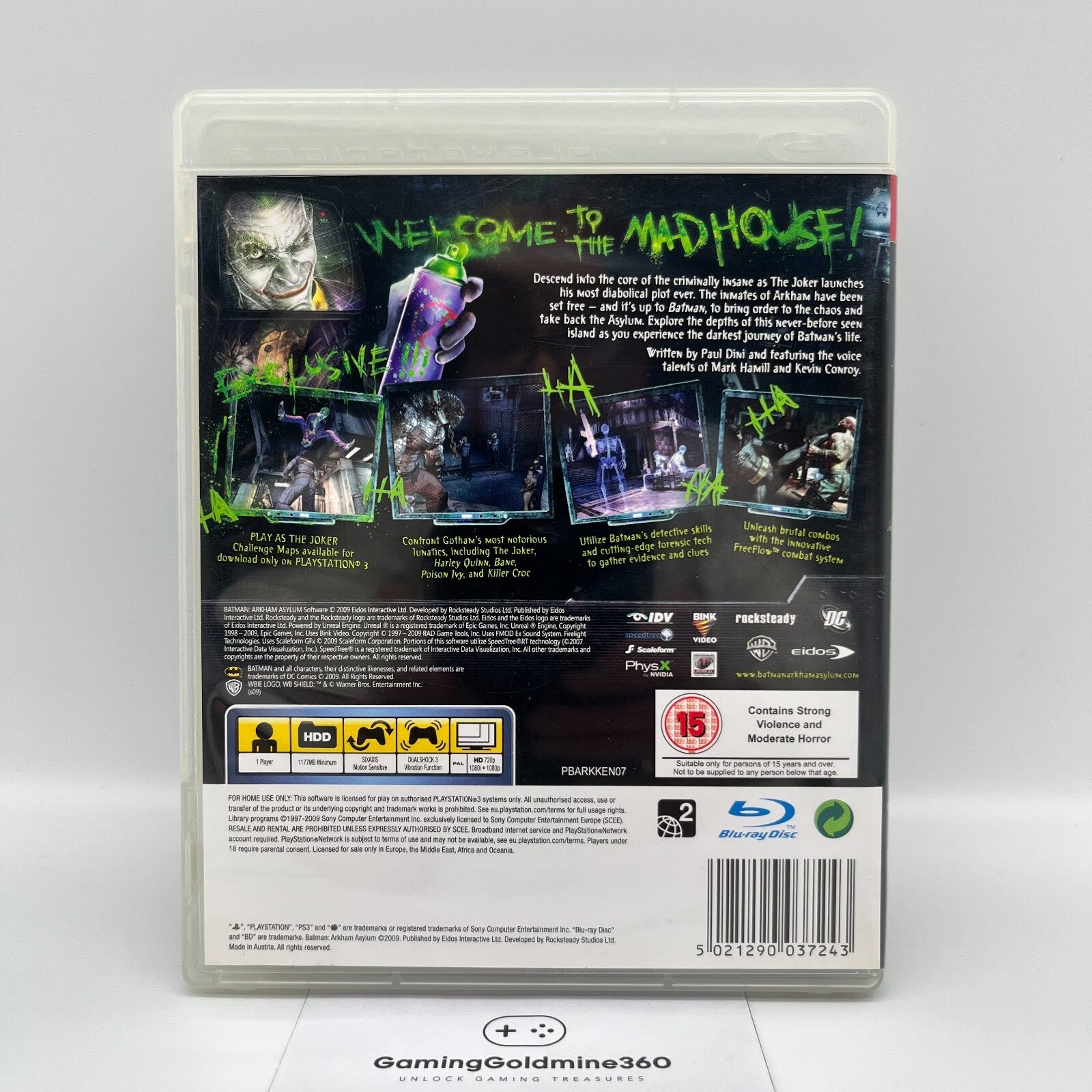 BATMAN Arkham Asylum PS3 PAL Multilingua Completo Eidos WB Sony PlayStation 3