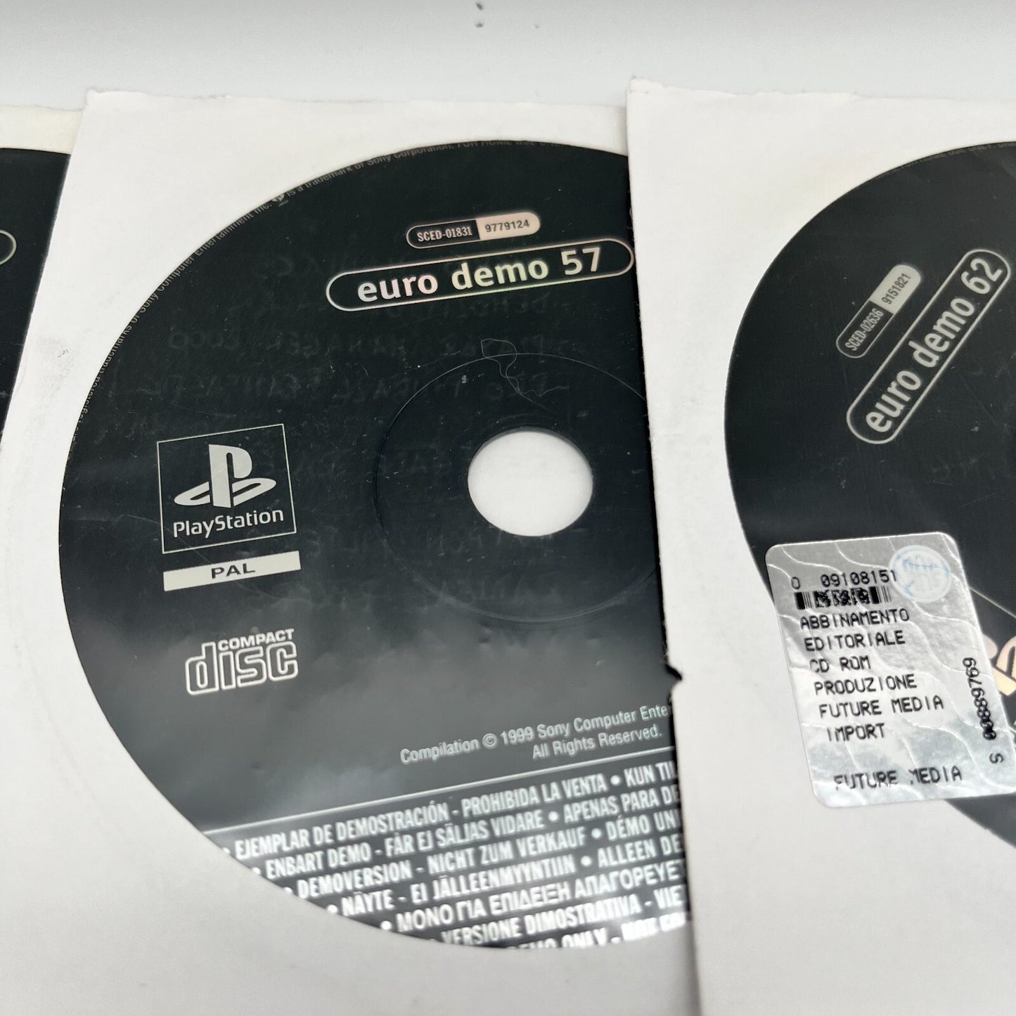 PlayStation Euro Demo 49, 56, 57, 61, 64, 66, 71, 72, 77 Anni 2000 PS CD Giochi
