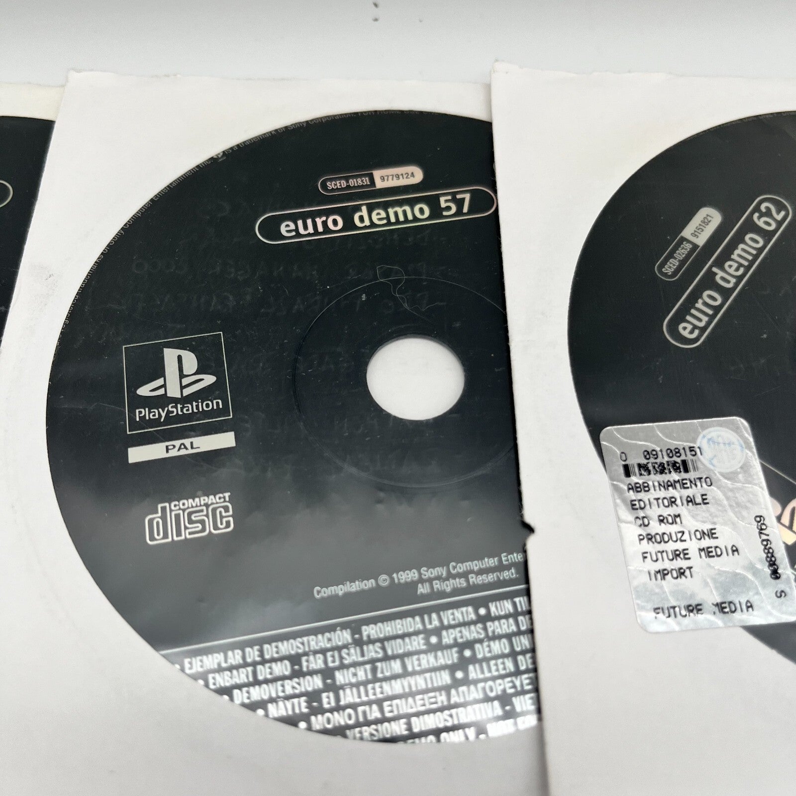 PlayStation Euro Demo 49, 56, 57, 61, 64, 66, 71, 72, 77 Anni 2000 PS CD Giochi