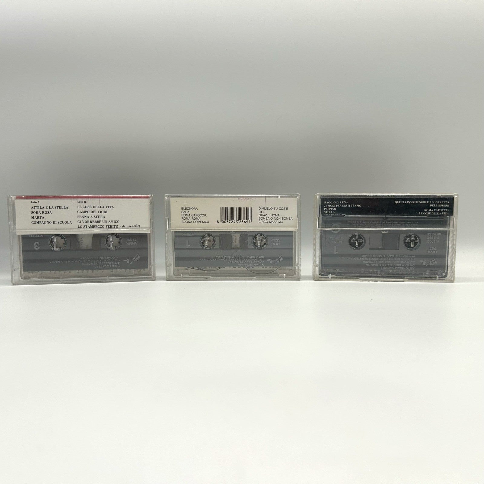 Antonello Venditti Lotto 3 Musicassette MC Centocitta Circo Massimo San Siro
