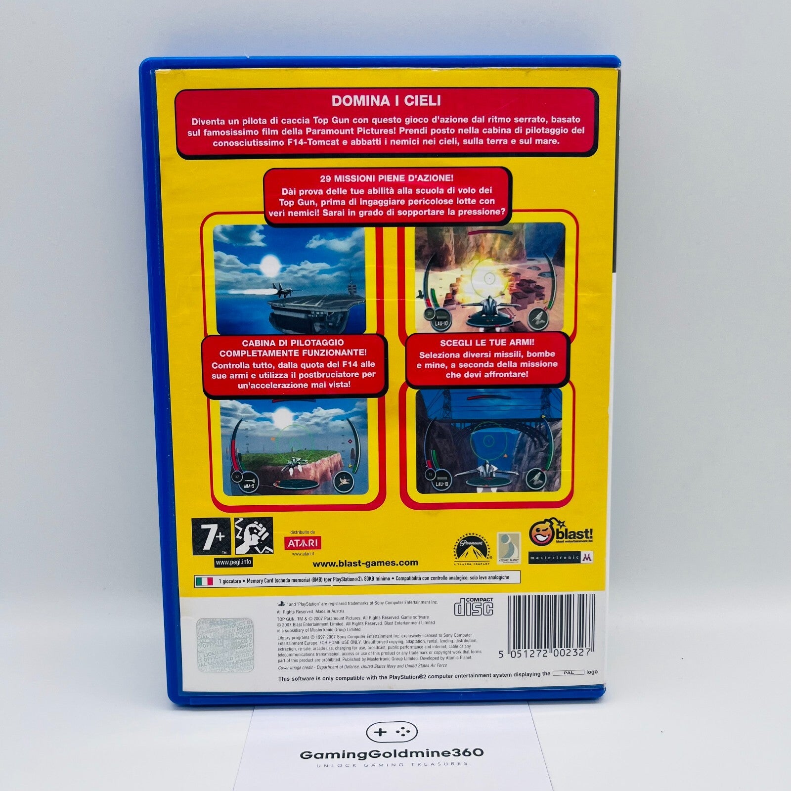 TOP GUN PS2 Italiano PAL Completo con Manuale Blast! Sony PlayStation 2 OTTIMO