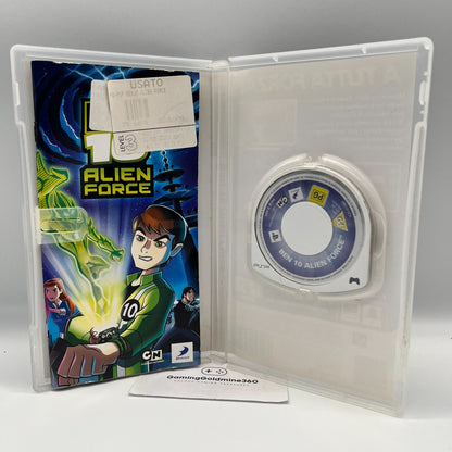 BEN 10 Alien Force PSP Italiano Completo Manuale PAL Sony PlayStation Portable