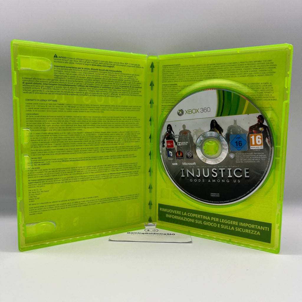 INJUSTICE Gods Among Us Xbox 360 Italiano Completo PAL Gioco DC Microsoft OTTIMO