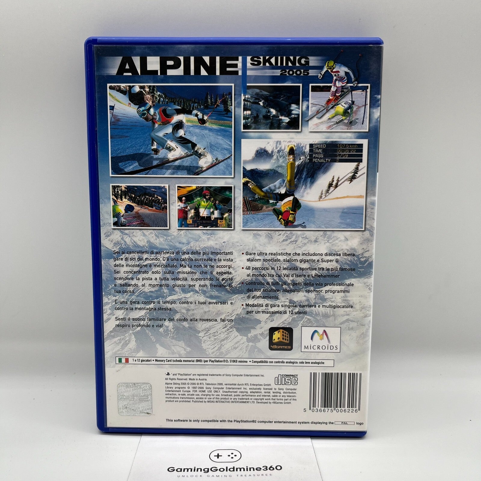 Alpine Skiing 2005 PS2 Italiano Completo con Manuale Sony PlayStation 2 OTTIMO