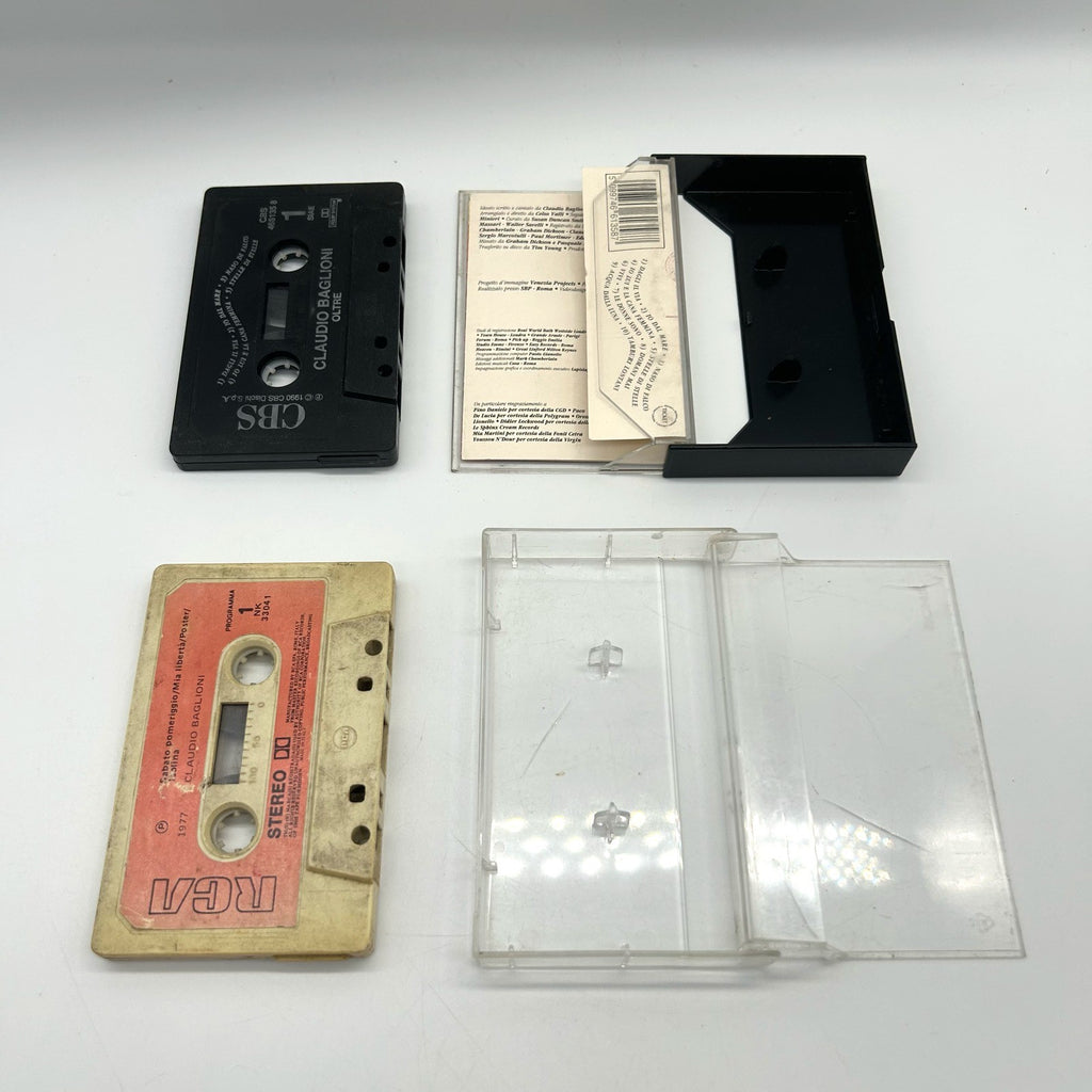 Claudio Baglioni Lotto 2 Musicassette MC Oltre CBS 1990 e RCA Anni 70 Testate