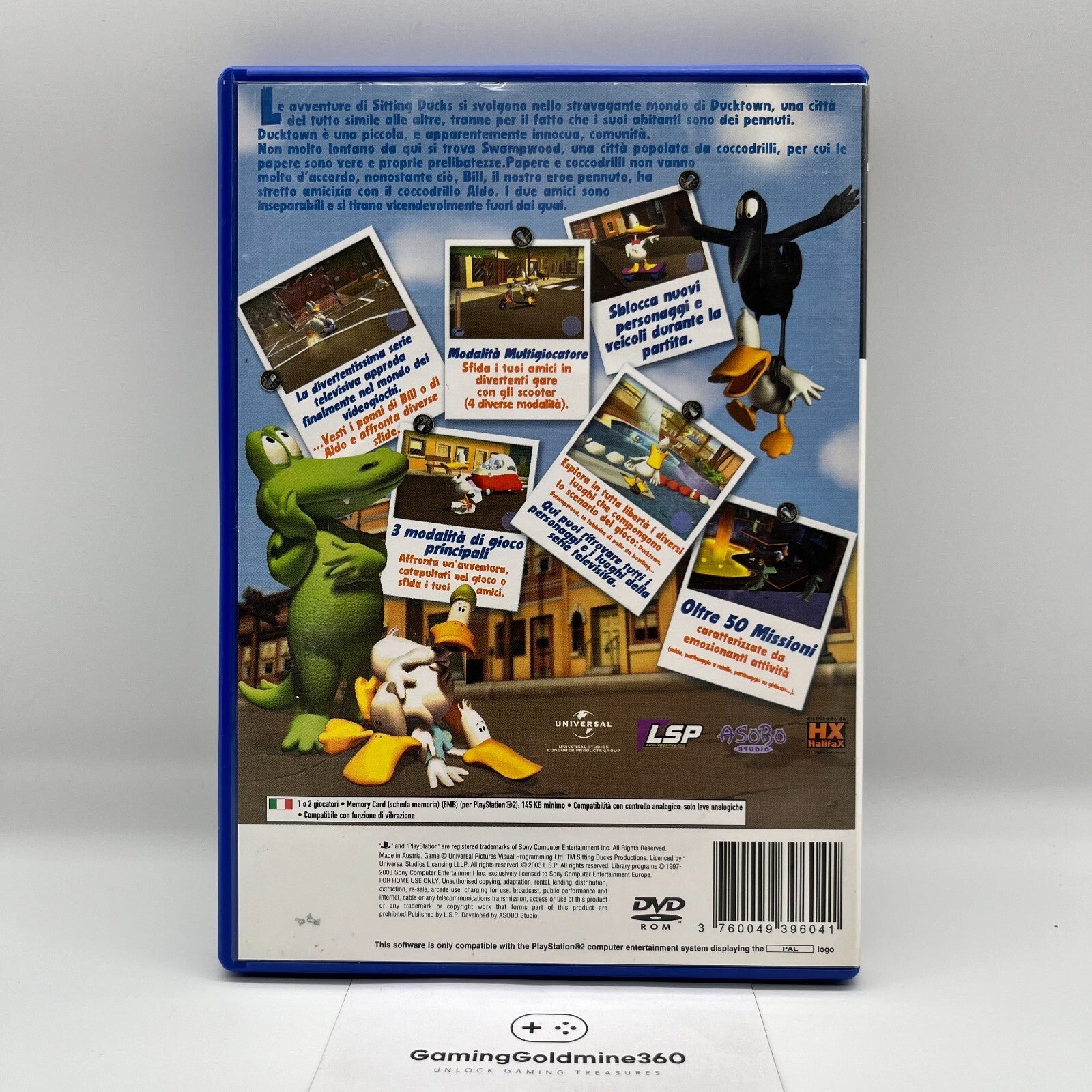 Sitting Ducks PS2 Italiano Completo con Manuale Universal Sony PlayStation 2